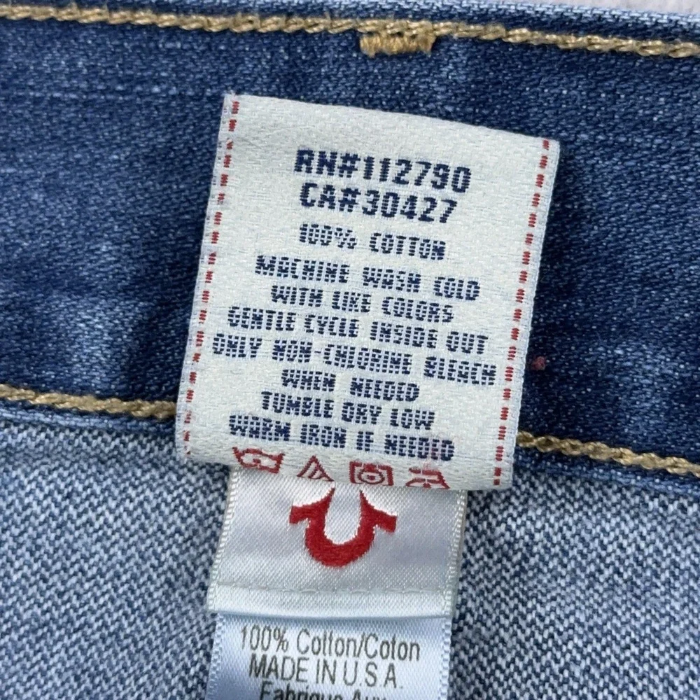 True Religion Jeans Men's 33 (34x34) Bobby Snake Eye Straight Sad Gridiron‎ USA